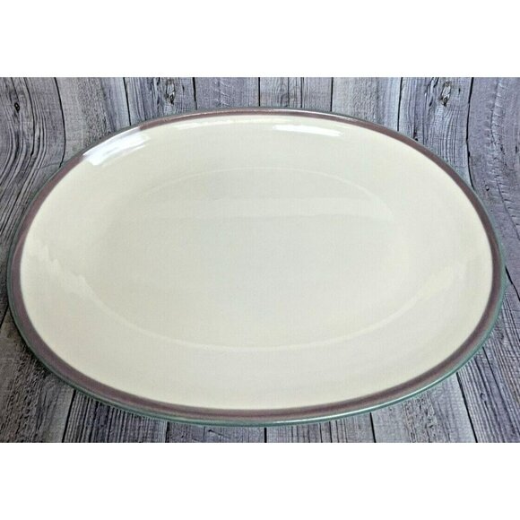 Pfaltzgraff Juniper Green Oval Serving Platter 14" USA - Picture 1 of 11